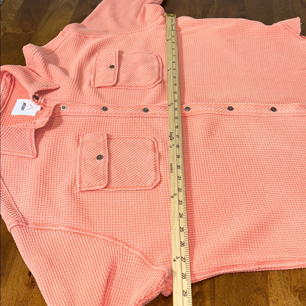 Aerie Lumberjane size L/G Coral Button-Down Shirt - Picture 6 of 8